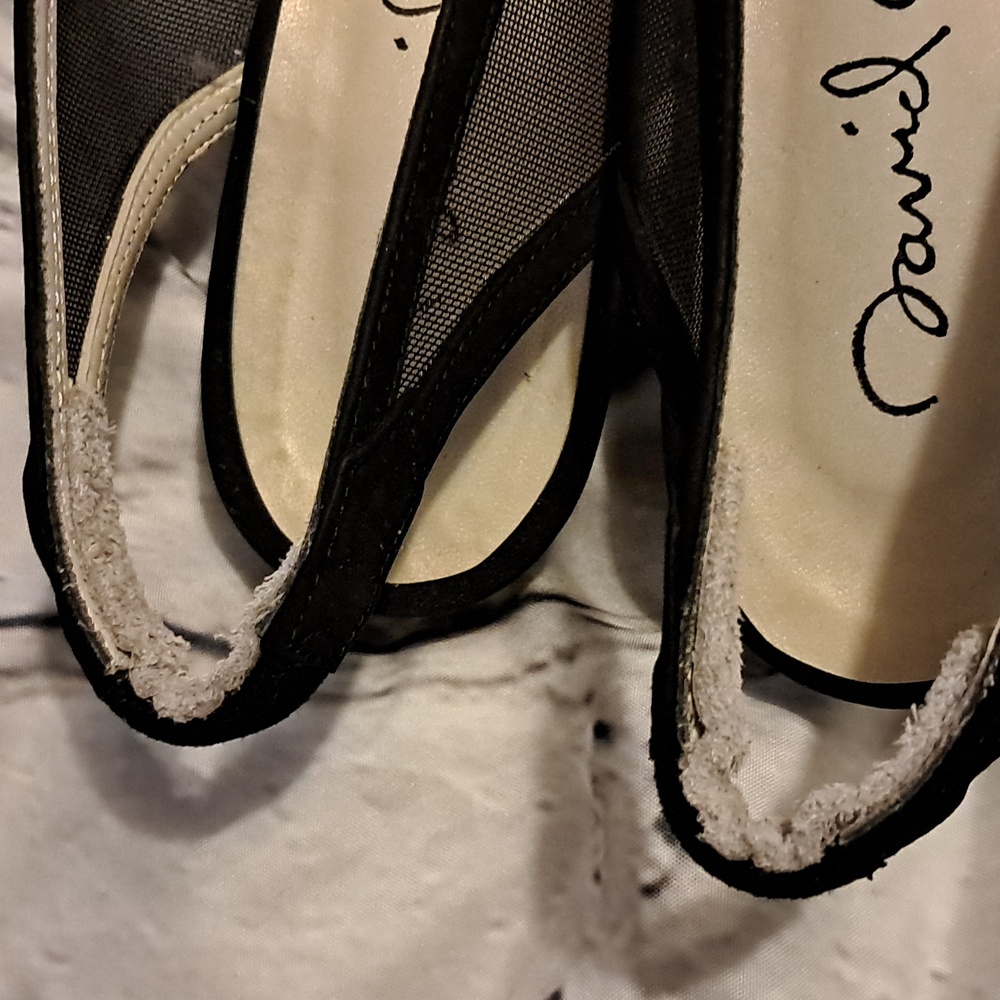 David Aaron sling back flats black size 6.5 - Picture 3 of 5